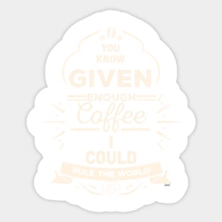 Humor Tee - Coffee Rules Sticker